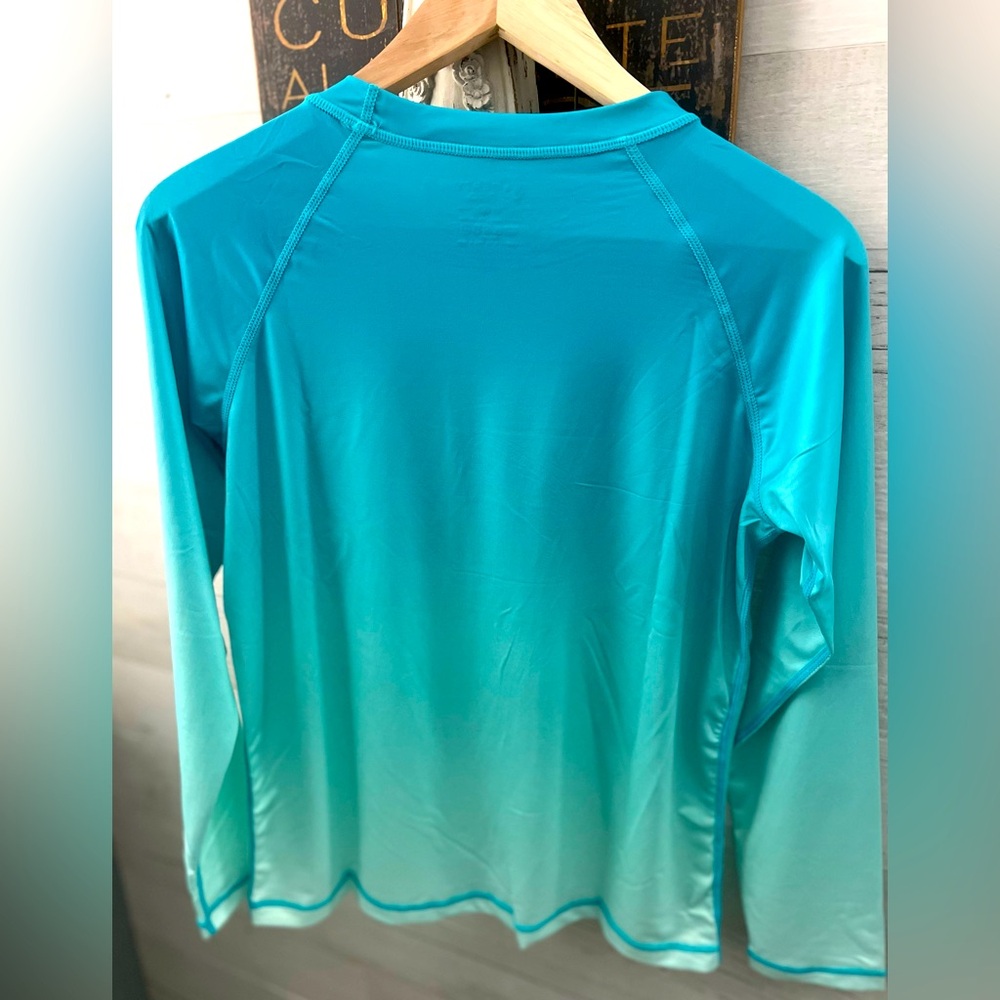 Liberty Pro Teal Color Gradient Rash guard - Picture 2 of 5